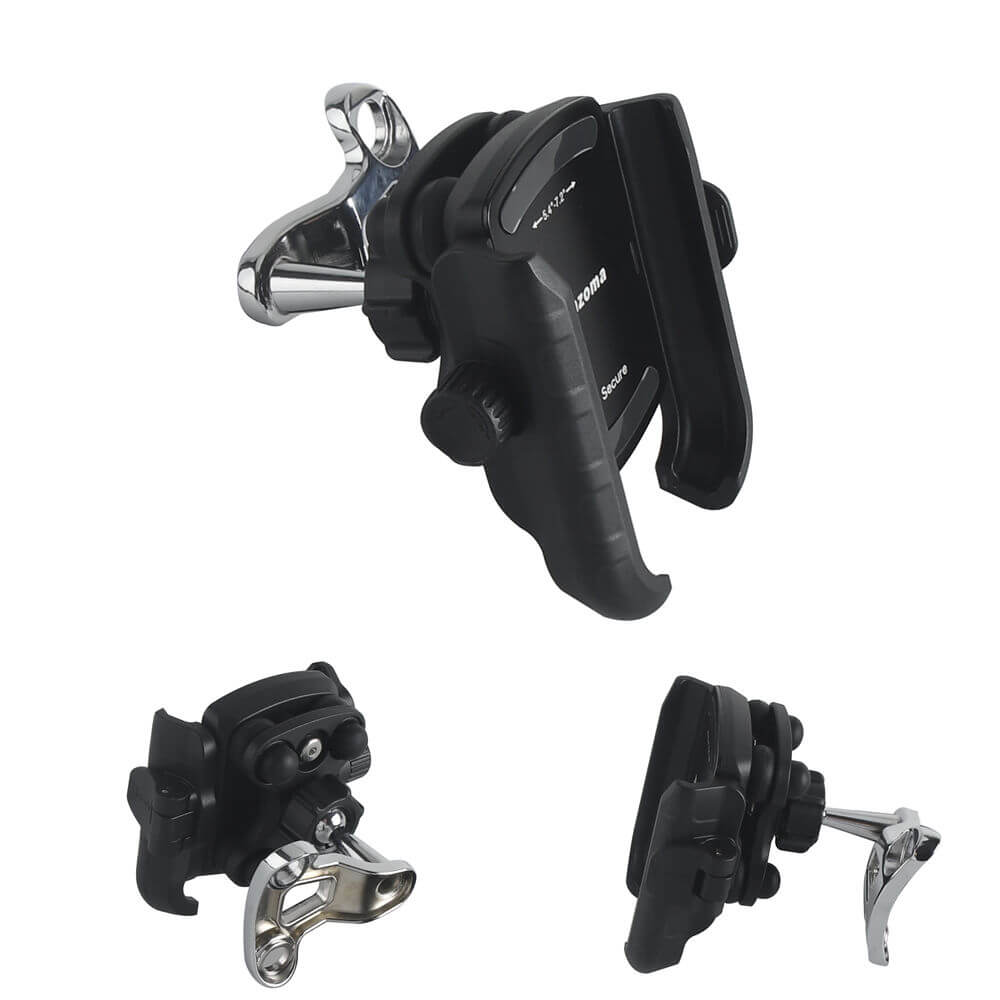 Harley Dyna Softail Touring Trike Sportster Phone Carrier Mount Holder w/Vibration Dampener Get Your Phone in 1 s Quick Lock Stand Bracket - pazoma