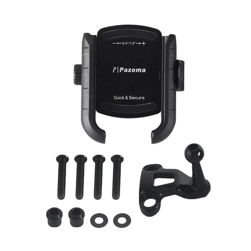 Harley Softail Fat Boy Bob Deluxe Heritage Handlebar Phone Carrier Mount Holder One-Touch Quick Lock Stand 360 Rotation Bracket - pazoma