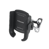 Harley Softail Fat Boy Bob Deluxe Heritage Handlebar Phone Carrier Mount Holder One-Touch Quick Lock Stand 360 Rotation Bracket - pazoma