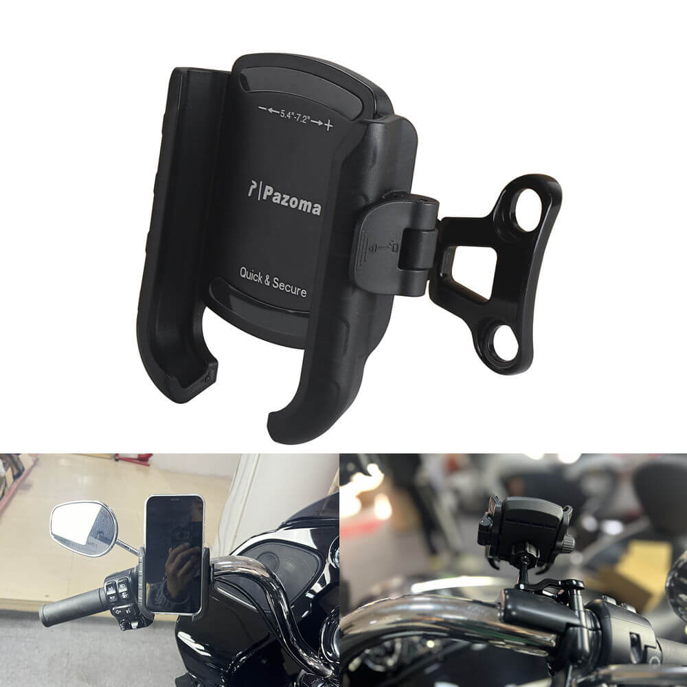 Harley Road Glide FLTRX FLTRU FLTRK FLTRXST FLTRXSE FLTRKSE 1s Quick Lock & Release Phone Carrier Mount Holder Stand Bracket 15- - pazoma