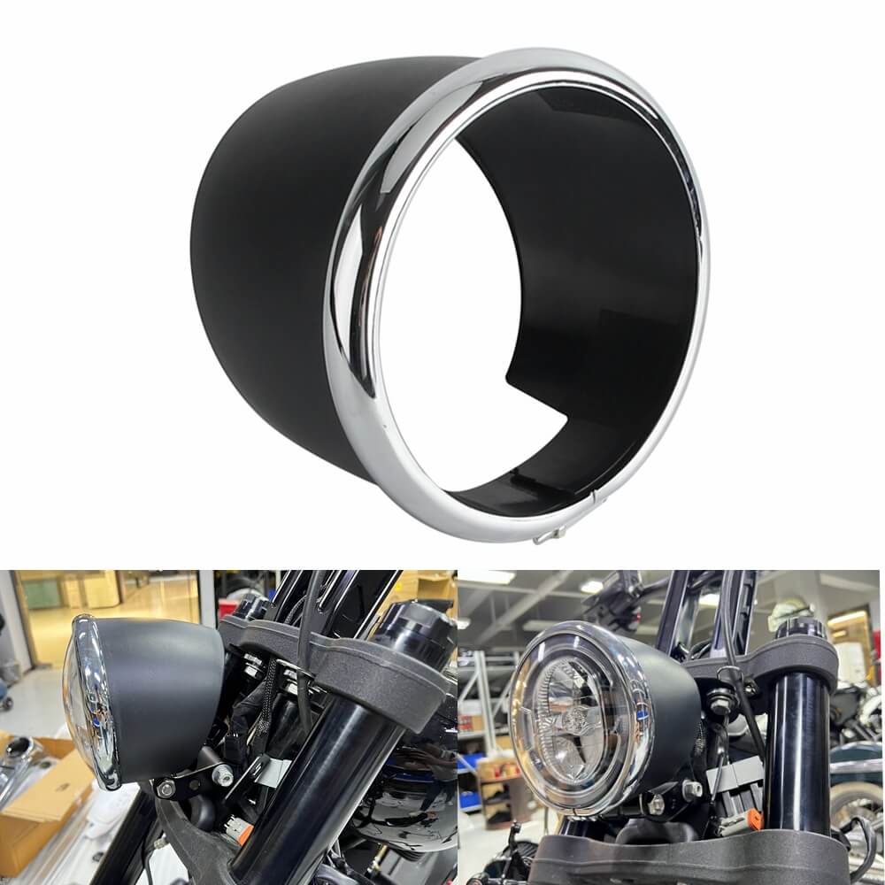 FXLRS Headlight Trim Ring / Shroud Kit Headlamp Housing For Harley Softail Low Rider S 114 117 FXLRS 2020-2025 MEB7231 - pazoma