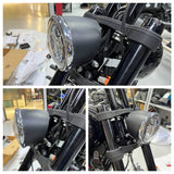 FXLRS Headlight Trim Ring / Shroud Kit Headlamp Housing For Harley Softail Low Rider S 114 117 FXLRS 2020-2025 MEB7231 - pazoma