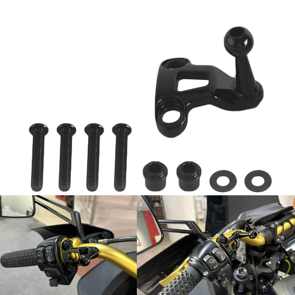 Harley Softail Fat Boy Bob Deluxe Heritage Handlebar Phone Carrier Mount Holder One-Touch Quick Lock Stand 360 Rotation Bracket - pazoma