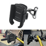 Harley Softail Fat Boy Bob Deluxe Heritage Handlebar Phone Carrier Mount Holder One-Touch Quick Lock Stand 360 Rotation Bracket - pazoma