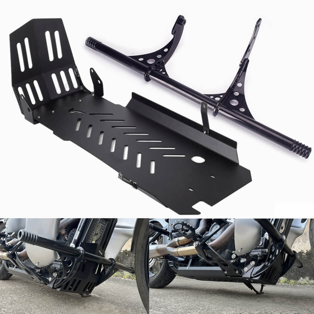 Highway Engine Guard Crash Bar Frame Slider W/Skid Plate Chassis Protection Cover For Harley Softail Streetbob Low Rider S ST Standard 18- - pazoma