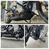 Aluminum Engine Guard Skid Plate Belly Pan Chassis Protection Cover For Harley Softail M8 Low Rider FXLR S ST FXBB FXST FXRST Crash Bar 2018-2025 - pazoma