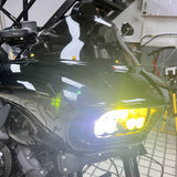 Harley Softail M8 Fat Bob 114 FXFB FXFBS Front Headlight Shark Fairing w/Baja Designs Dual LP4 Lighting Bracket Mounting Kit - pazoma