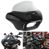Harley Softail M8 Fat Bob 114 FXFB FXFBS Front Headlight Shark Fairing w/Baja Designs Dual LP4 Lighting Bracket Mounting Kit - pazoma
