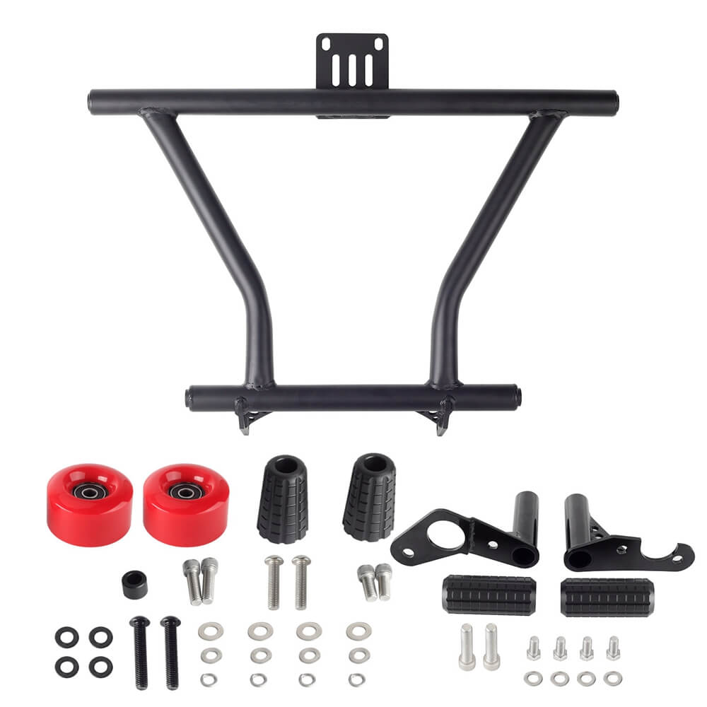 Harley Softail M8 Low Rider ST 117 FXLRST Front High 2 Step Crash Bar Cage Highway Engine Guard Rear Passenger Frame Slider Peg - pazoma