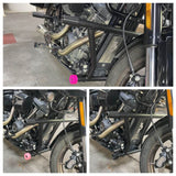 Harley Softail M8 Low Rider ST 117 FXLRST Front High 2 Step Crash Bar Cage Highway Engine Guard Rear Passenger Frame Slider Peg - pazoma
