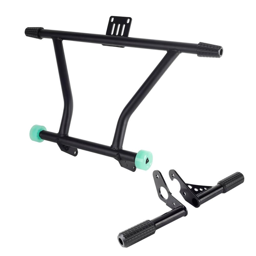 Harley Softail M8 Low Rider ST 117 FXLRST Front High 2 Step Crash Bar Cage Highway Engine Guard Rear Passenger Frame Slider Peg - pazoma