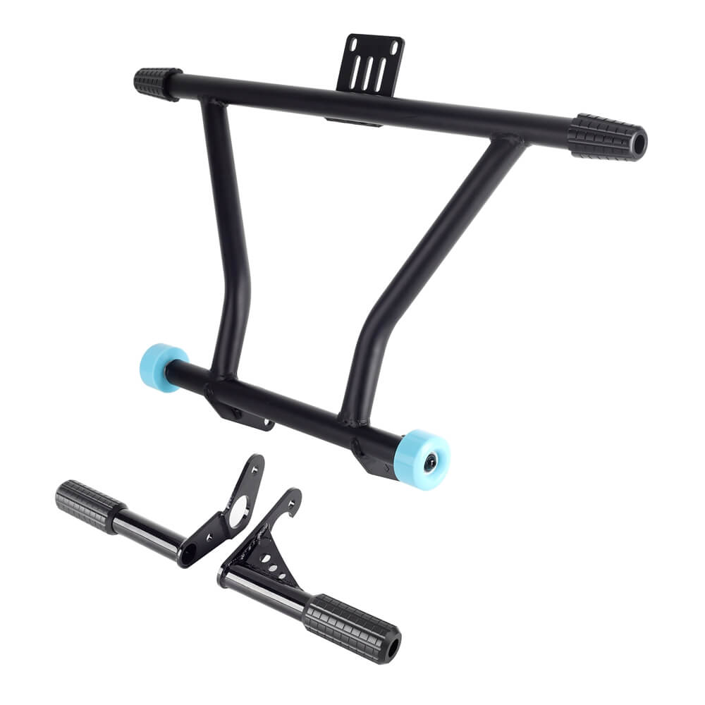 Harley Softail M8 Low Rider ST 117 FXLRST Front High 2 Step Crash Bar Cage Highway Engine Guard Rear Passenger Frame Slider Peg - pazoma