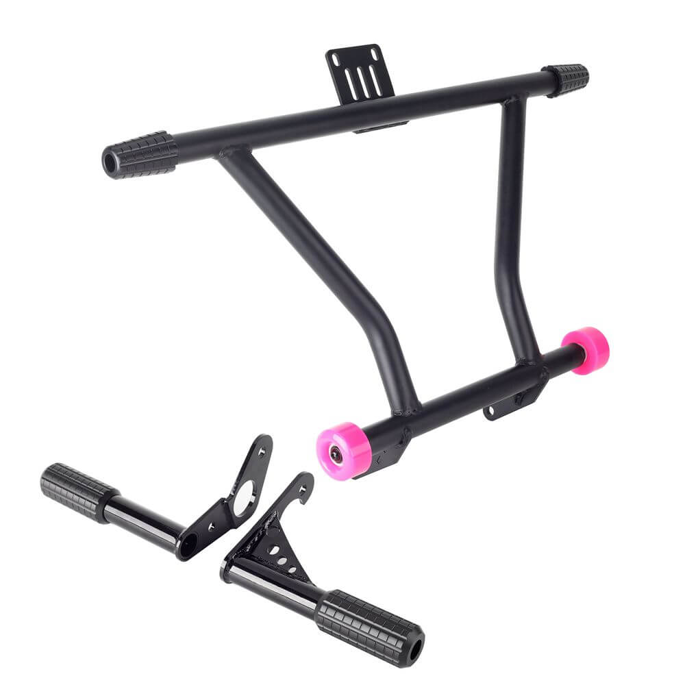 Harley Softail M8 Low Rider ST 117 FXLRST Front High 2 Step Crash Bar Cage Highway Engine Guard Rear Passenger Frame Slider Peg - pazoma