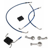 Harley Softail M8 Low Rider ST S FXLRST Fat Bob FXFB FXDRS 16-18" Handlebar Front Extended Length Upper Lower Brake Line w/ABS - pazoma