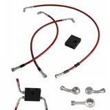 Harley Softail M8 Low Rider ST S FXLRST Fat Bob FXFB FXDRS 16-18" Handlebar Front Extended Length Upper Lower Brake Line w/ABS - pazoma