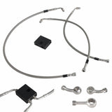 Harley Softail M8 Low Rider ST S FXLRST Fat Bob FXFB FXDRS 16-18" Handlebar Front Extended Length Upper Lower Brake Line w/ABS - pazoma