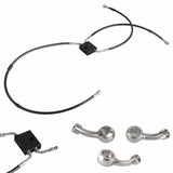 Harley Softail M8 Low Rider ST S FXLRST Fat Bob FXFB FXDRS 16-18" Handlebar Front Extended Length Upper Lower Brake Line w/ABS - pazoma