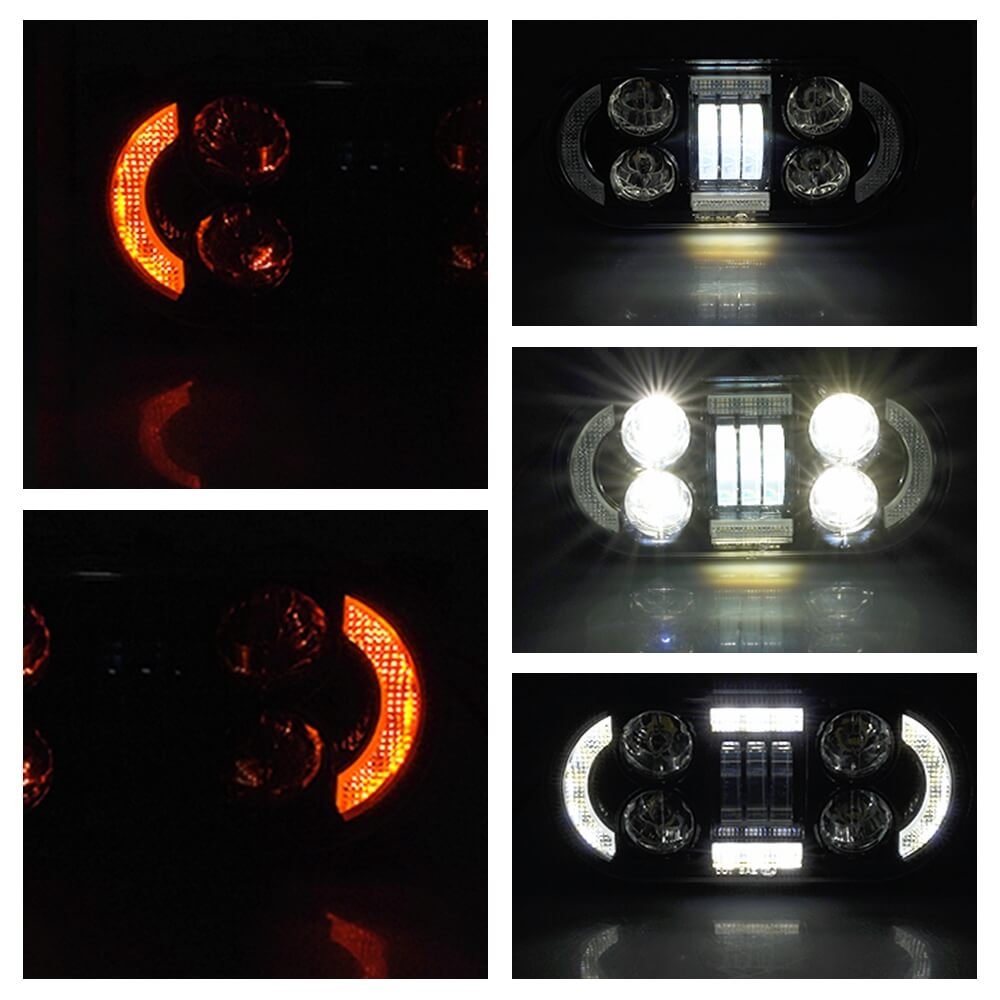 Harley Sportster S 1250 RH1250S Black LED Headlight Projector Headlamp Head Lamp Kit With Turn Signal & Daylight Running Light DRL 2021-2025 - pazoma