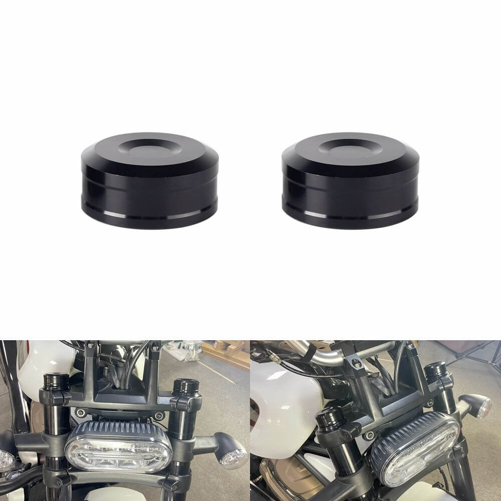 Harley Sportster S 1250 RH1250S Front Rear Wheel Axle Middle Swingarm Pivot Bolt Upper Fork Stem Covers 2021-2024 Black - pazoma