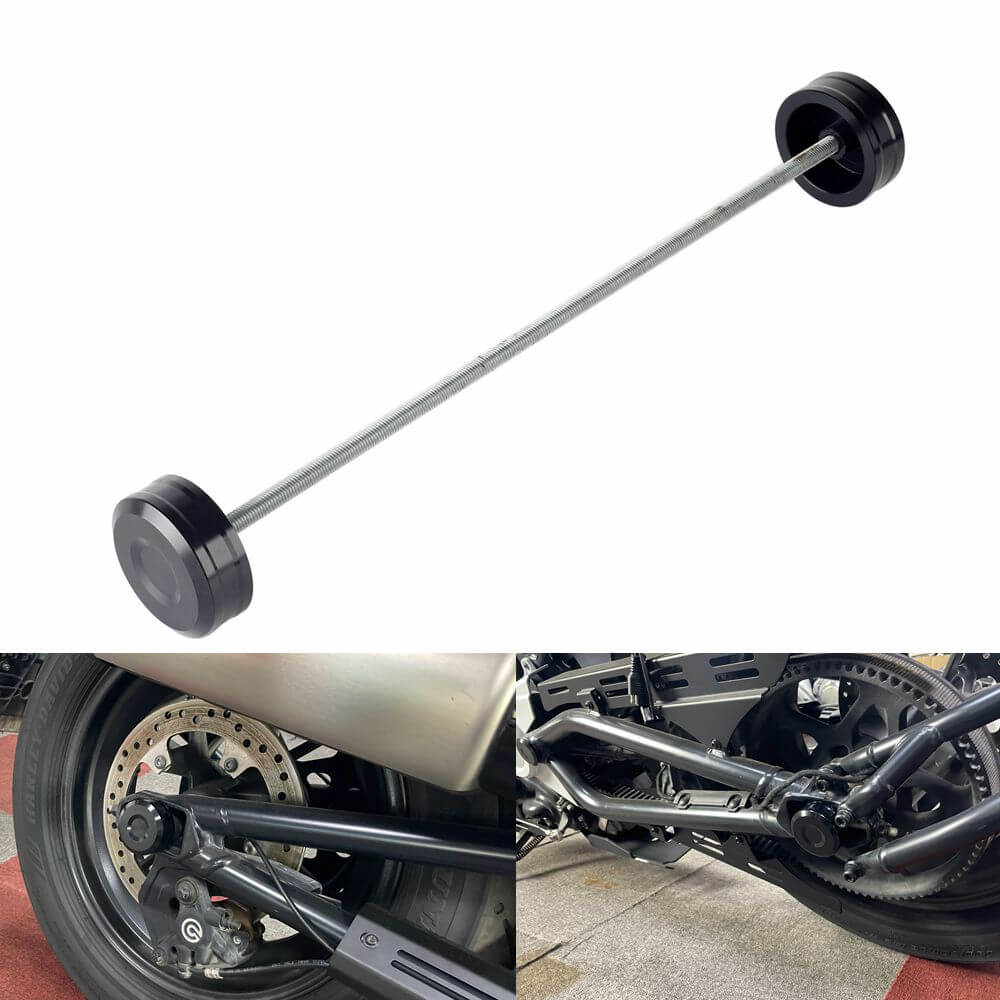 Harley Sportster S 1250 RH1250S Front Rear Wheel Axle Middle Swingarm Pivot Bolt Upper Fork Stem Covers 2021-2024 Black - pazoma