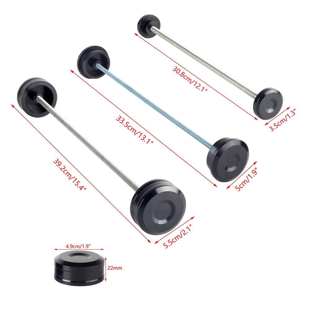 Harley Sportster S 1250 RH1250S Front Rear Wheel Axle Middle Swingarm Pivot Bolt Upper Fork Stem Covers 2021-2024 Black - pazoma