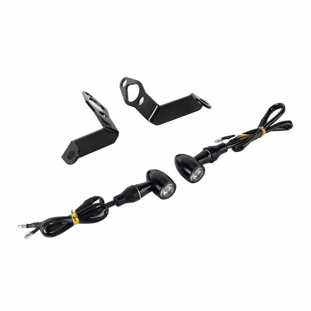 Harley Sportster S 1250 RH1250S Mini Bullet 3 in 1 LED Turn Signals Tail Light DRL Side Mount License Plate Bracket Frame 21- - pazoma