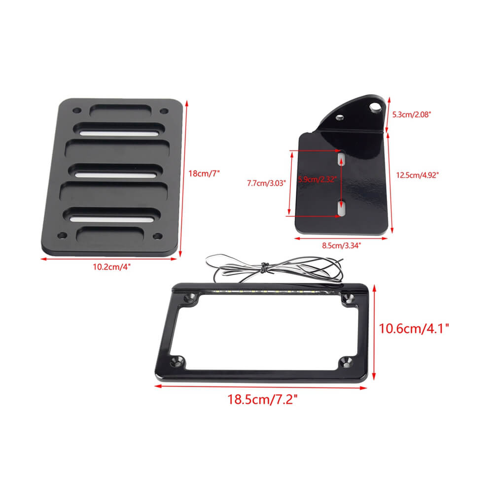 Harley Sportster S 1250 RH1250S Mini Bullet 3 in 1 LED Turn Signals Tail Light DRL Side Mount License Plate Bracket Frame 21- - pazoma