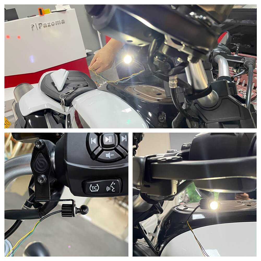 Harley Sportster S 1250 RH1250S Mini Front Rear LED Turn Signals Tail Light DRL Side Mount License Plate Bracket Frame 21- - pazoma