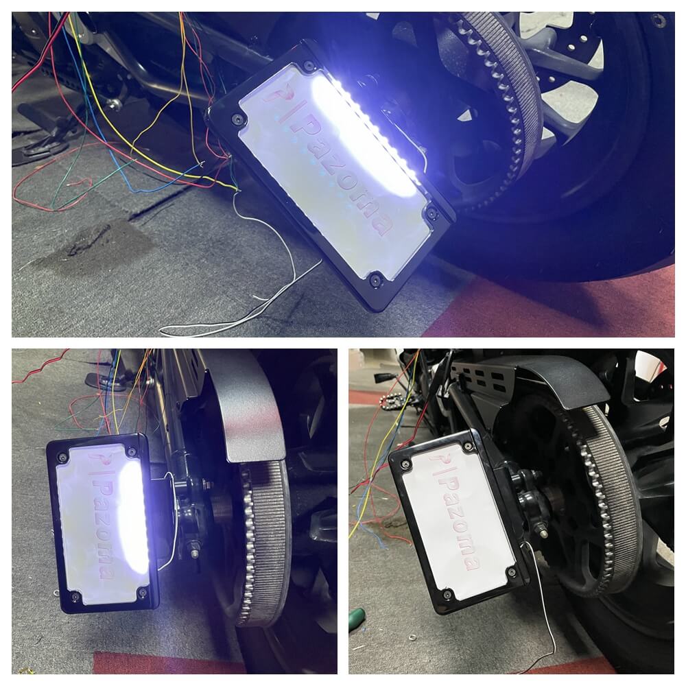 Harley Sportster S 1250 RH1250S Mini Front Rear LED Turn Signals Tail Light DRL Side Mount License Plate Bracket Frame 21- - pazoma