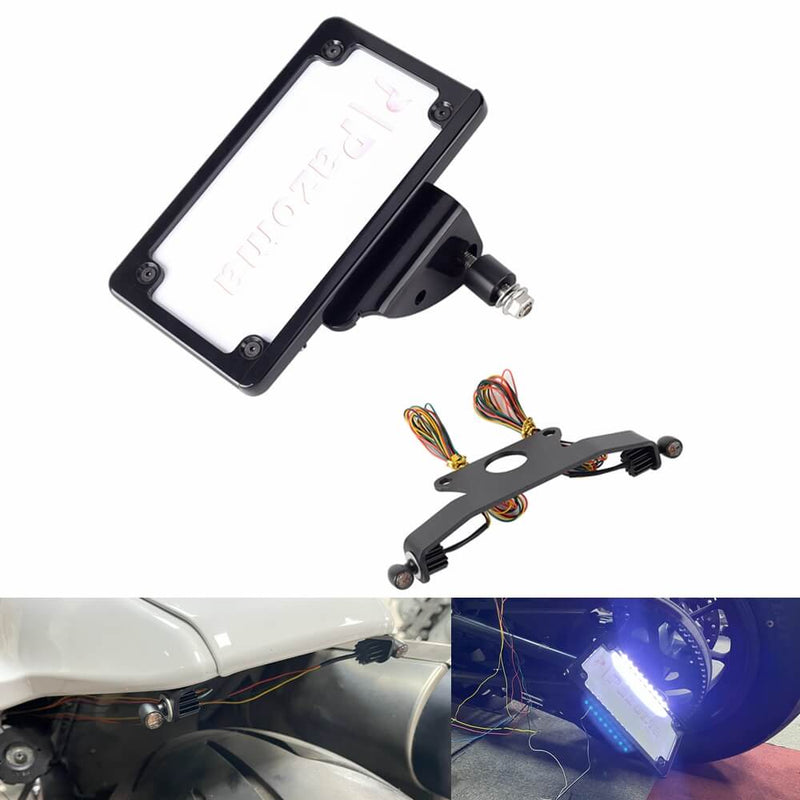 Harley Sportster S 1250 RH1250S Mini Front Rear LED Turn Signals Tail Light DRL Side Mount License Plate Bracket Frame 21- - pazoma