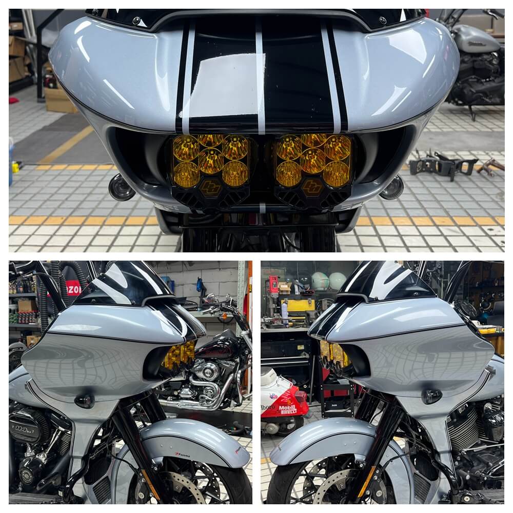 Baja Designs LP6 LED Headlight Bracket System Mounting Assembly For Harley Road Glide Special Custom FLTR FLTRSE FLTRU FLTRXS FLTRXSE 2015-2023 - pazoma