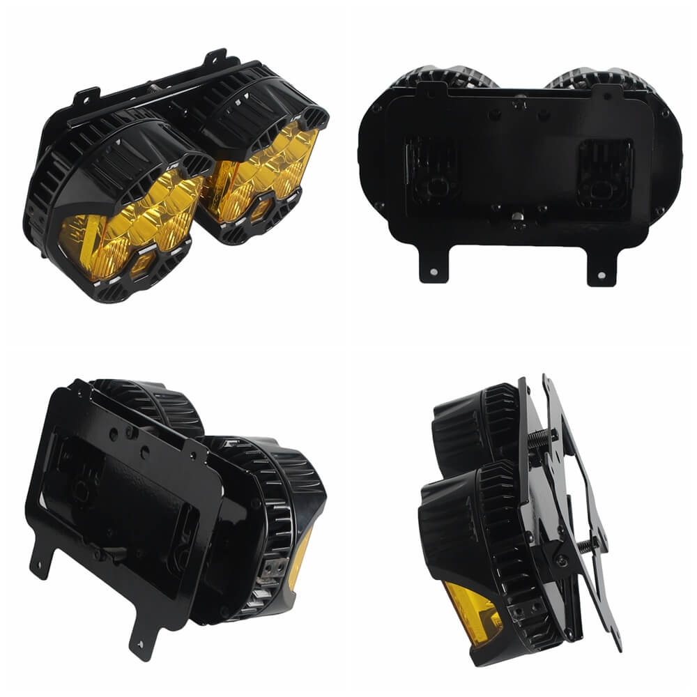 Baja Designs LP6 LED Headlight Bracket System Mounting Assembly For Harley Road Glide Special Custom FLTR FLTRSE FLTRU FLTRXS FLTRXSE 2015-2023 - pazoma