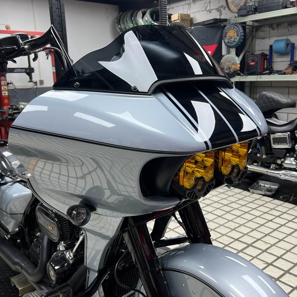 Baja Designs LP6 LED Headlight Bracket System Mounting Assembly For Harley Road Glide Special Custom FLTR FLTRSE FLTRU FLTRXS FLTRXSE 2015-2023 - pazoma