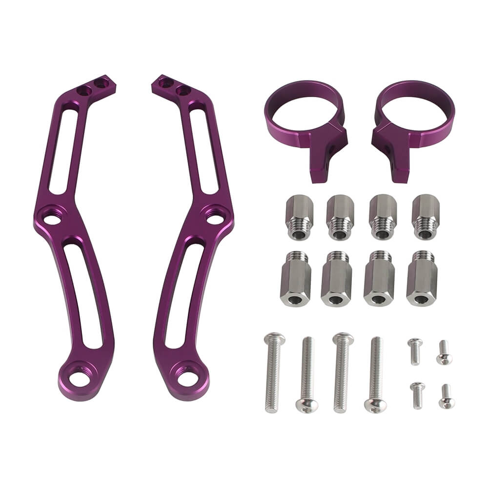 Rear Shock Remote Reservoir Mounts Brackets for Ohlins HD 044 & Legends Revo Shocks for Harley Touring Bagger 2014-2024 - pazoma