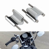 2" Rise Handlebar Riser 1" Bar Heighten Block Extension Kit For Dyna Street Bob FXDB/I 2008-2012 Sportster Low/SuperLow XL883L XL1200T - pazoma