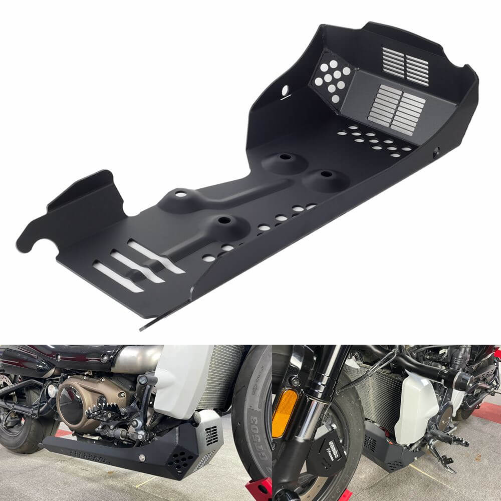 Heavy-duty Aluminum Engine Skid Plate Belly Pan Bash Plate Chassis Protection Cover For Harley Sportster S 1250 RH1250S 2021-2024 - pazoma