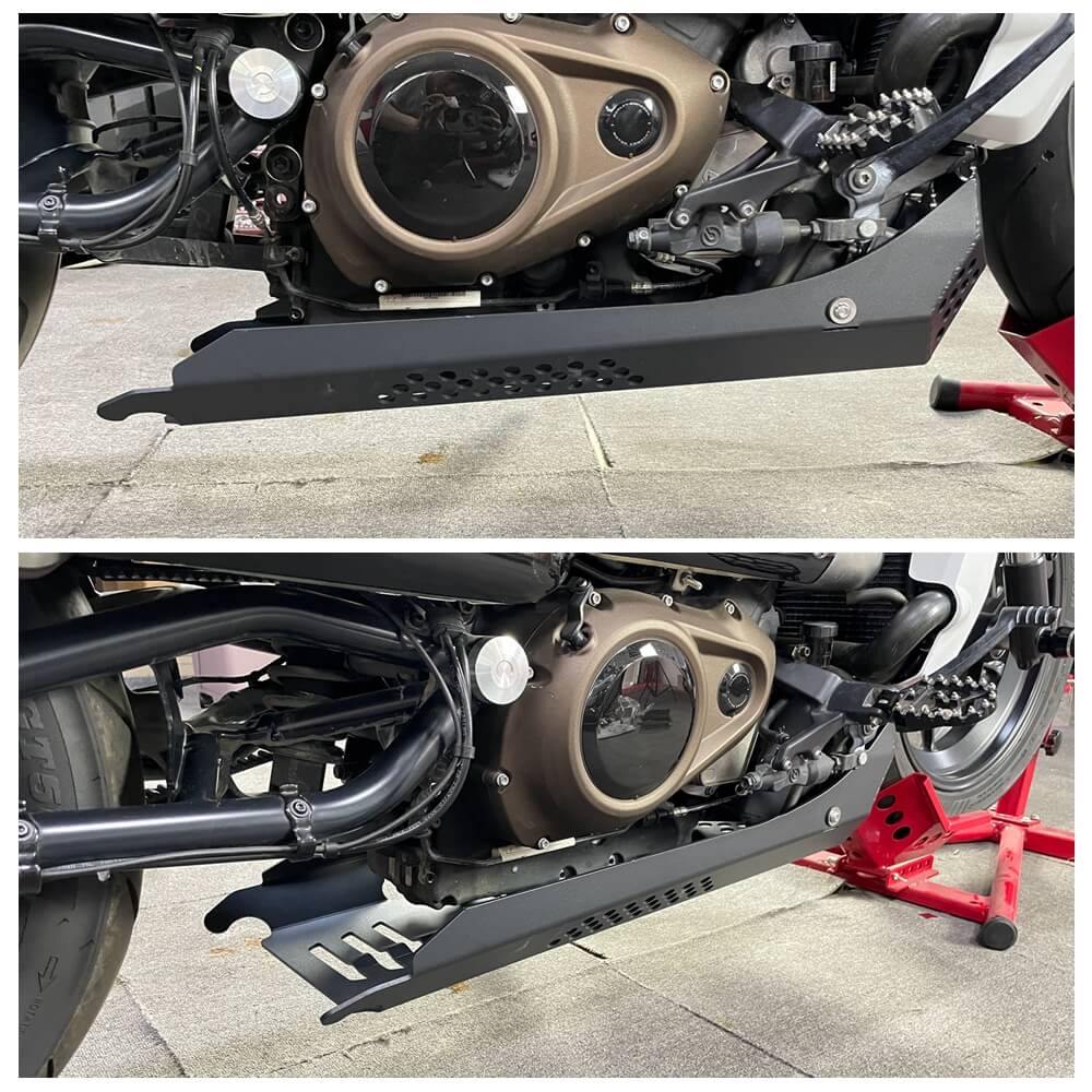 Heavy-duty Aluminum Engine Skid Plate Belly Pan Bash Plate Chassis Protection Cover For Harley Sportster S 1250 RH1250S 2021-2024 - pazoma