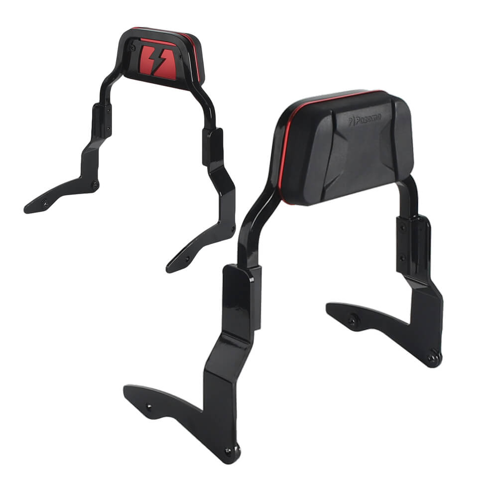 Low Mini Pad Short Passenger Sissy Bar Upright Backrest For Harley Touring Road Glide Road King Street Glide Special ST CVO FLHRXS FLTR '14- - pazoma