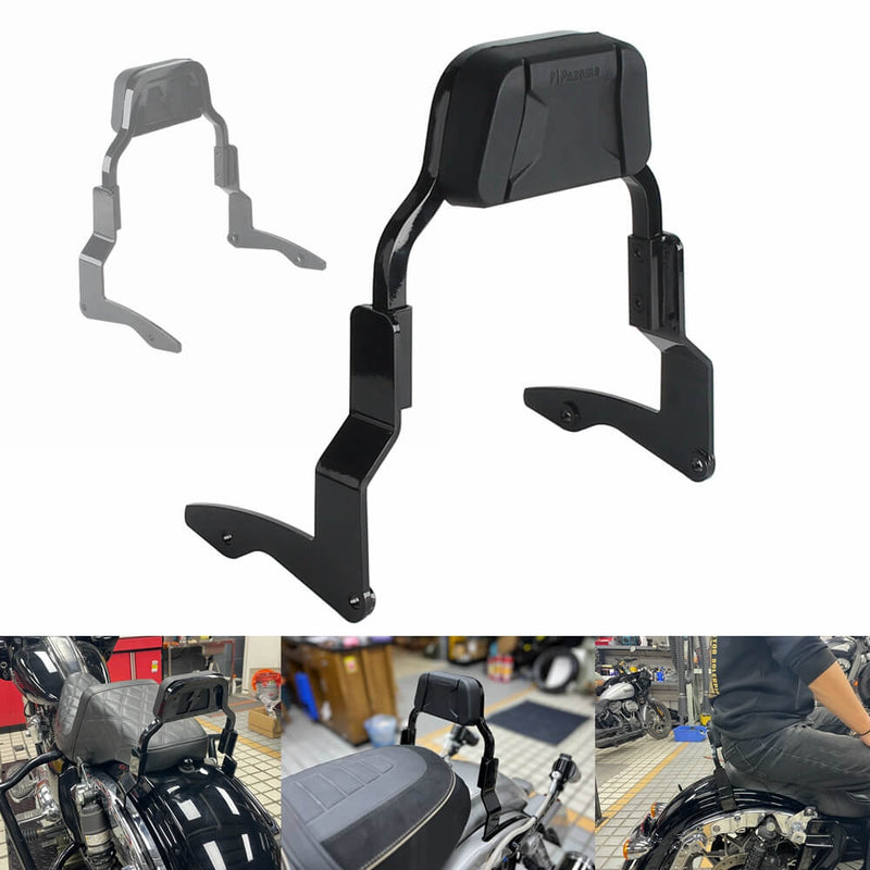 Low Mini Pad Short Passenger Sissy Bar Upright Backrest For Harley Touring Road Glide Road King Street Glide Special ST CVO FLHRXS FLTR '14- - pazoma