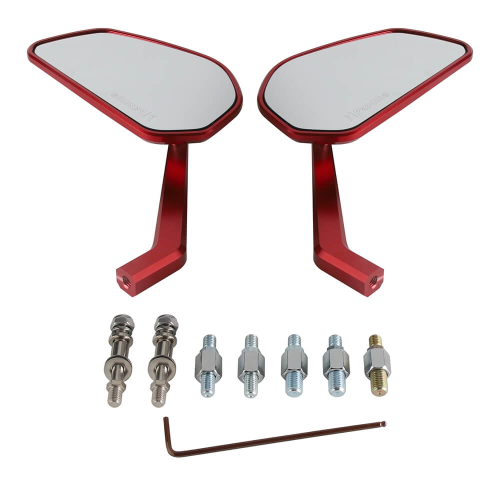 CNC Carbon Fiber Mirrors Rearview Side Mirror For 8mm 10mm Mirror Thread and Harley Davidson - pazoma