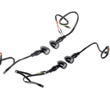 Mini Bullet 3 in 1 Rear LED Turn Signal Indicators w/Brake Tail Light 2 in 1 Front Blinker w/DRL For Harley Chopper Bobber Cafe Race - pazoma