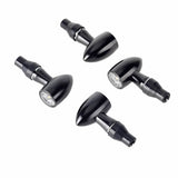 Mini Bullet 3 in 1 Rear LED Turn Signal Indicators w/Brake Tail Light 2 in 1 Front Blinker w/DRL For Harley Chopper Bobber Cafe Race - pazoma