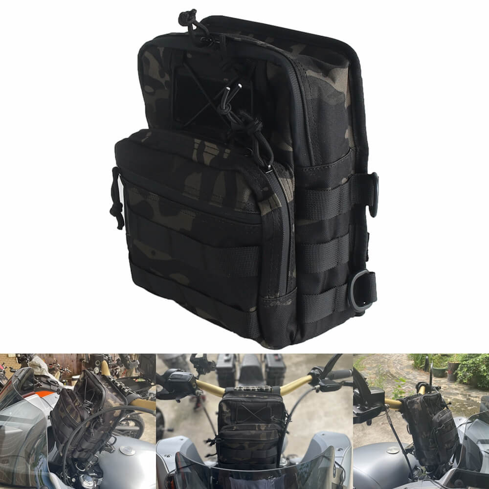 Utility Molle Bar Handlebar T-Bar Bag Handle Bags For Harley Dyna Street Bob FXBB Softail Sportster Tool Pouch Trunk Storage Bag - pazoma