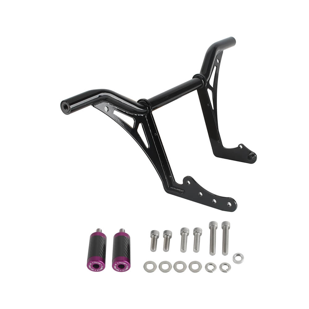 New Highway Engine Guard Crash Bar Passenger Peg Frame Slider For Harley 18UP Softail Low Rider S ST Streetbob Fat Bob Standard - pazoma