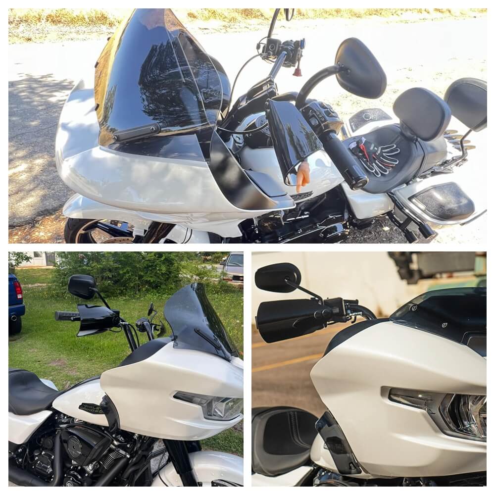 Performance Bagger Handguards Hand Guard w/Mounting Hardware For Harley Touring Road Glide ST CVO FLTRX FLTRXSE FLTRXSTSE 2023.5-2025 MEB7233 - pazoma