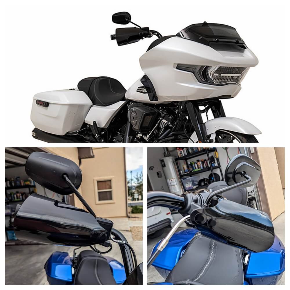 Performance Bagger Handguards Hand Guard w/Mounting Hardware For Harley Touring Road Glide ST CVO FLTRX FLTRXSE FLTRXSTSE 2023.5-2025 MEB7233 - pazoma