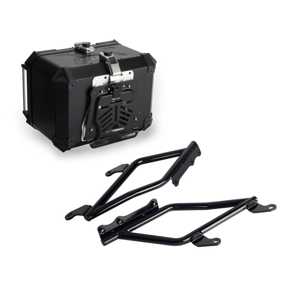 Aluminum Top Cases Rear Luggage Tail Box for Harley Softail Low Rider S ST FXLR FXLRS FXLRST 2018-2025 WQuick-release Mounting Plate Bracket - pazoma