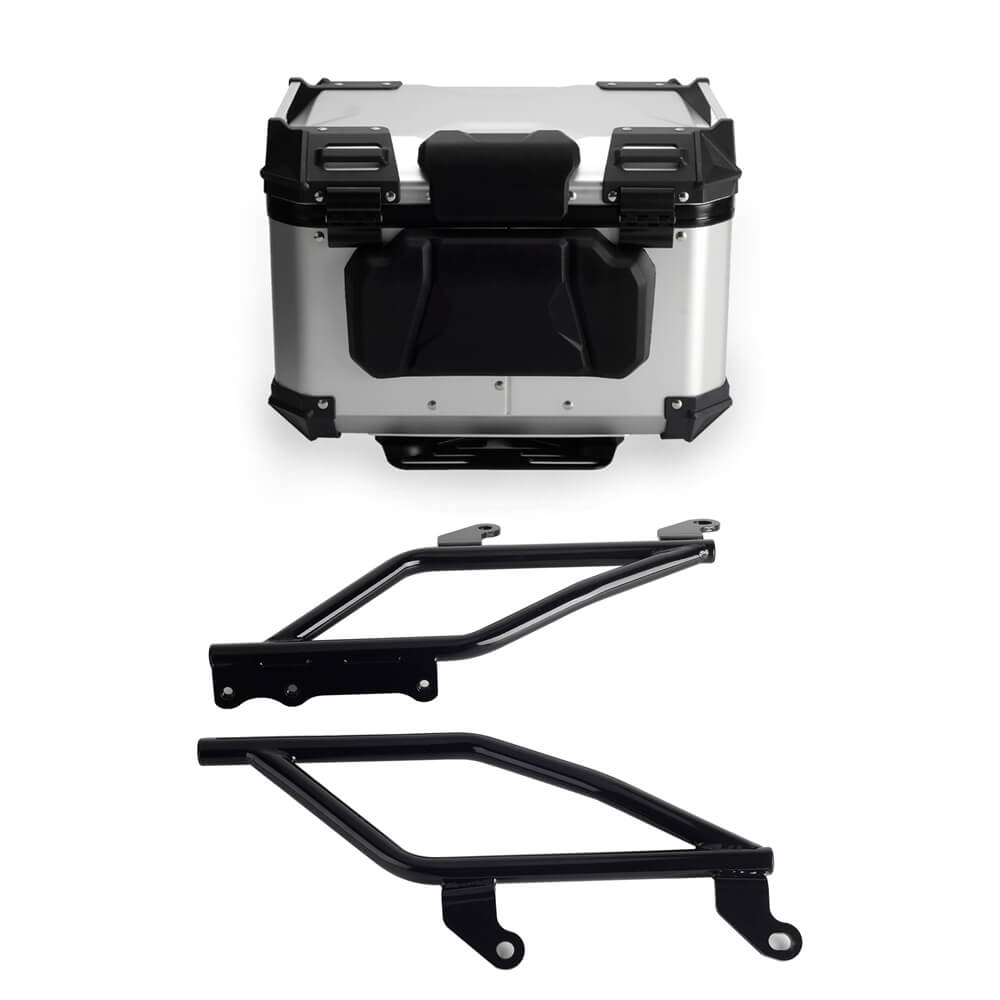 Aluminum Top Cases Rear Luggage Tail Box for Harley Softail Low Rider S ST FXLR FXLRS FXLRST 2018-2025 WQuick-release Mounting Plate Bracket - pazoma