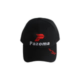 Pazoma 6 Panel Snapback Black Structured Curved Bill Hat Cap - pazoma