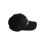 Pazoma 6 Panel Snapback Black Structured Curved Bill Hat Cap - pazoma